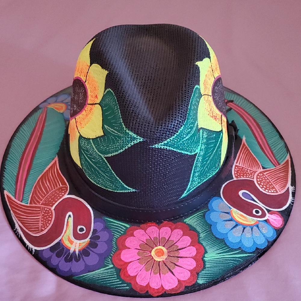 Colorful Floral Embroidered Hat